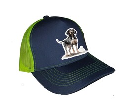 Cap Hat Gray Neon Yellow Mesh Back Dog Coonhound Bluetick Coon Hunter Co... - $20.99