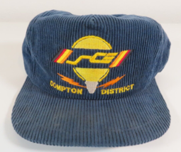 VTG Southern California Edison Compton District SCE Blue Corduroy Trucker Hat - £31.54 GBP