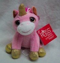 Russ Li&#39;l Peepers Spirit The Pink Unicorn Clip 5&quot; Plush Stuffed Animal Toy New - $14.85