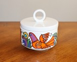 Villeroy &amp; Boch ACAPULCO Sugarbowl with Lid 3.5&quot; Birds Flowers Brown Mark - £31.63 GBP