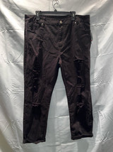 VIP Jeans Black Distressed Tapered Jeans Size 24 NWOT - $13.46