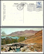 1961 GREAT BRITAIN Postcard - Crosby, Liverpool to Newport, Rhode Island USA F3 - £2.35 GBP