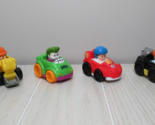 Little People Wheelies Cars lot red racecar Joker tow truck digger const... - $11.87