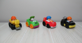 Little People Wheelies Cars lot red racecar Joker tow truck digger construction - £9.33 GBP