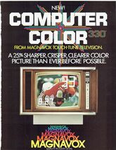 1978 Magnavox Computer Color 330 Touch Tune TV Print Ad Television 8.5" ... - $19.75