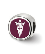 SS Arizona State U Pitchfork Cushion Shaped Logo Bead - $101.24 CAD