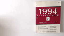 1994 Chek-Chart Car Care Guide No 1 Guide for Comprehensive Lubrication ... - £7.44 GBP