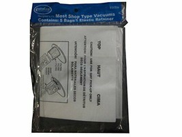 5 Shop1 Gallon Wet/Dry Shop Vacuum Bags with Elastic Retainer 90101, 90107 - £5.65 GBP