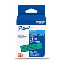 Brother Genuine P-Touch TZe Black Print on Green Label Tape (TZe751), La... - $31.52