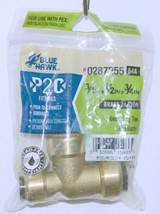 Blue Hawk 0287255 P2C Brass Reducing Tee Fitting Removable Lead Free Compliant image 1