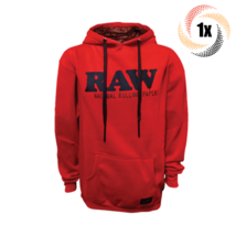 1x Hoodie Raw Chest Logo Red High Quality Hoodie | 2XL | 100% Cotton - £49.82 GBP