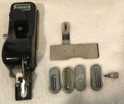 Vintage  GREIST Products Rotary Buttonholer + 6 Attachments And Original  Box - $29.39