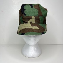 US Army Issue Cap Hat Woodland Camo Green Brown Camouflage XX Small Genuine  - $12.70