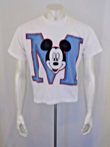 Mickey Unlimited Jerry Leigh Medium  White Graphic 100 % Cotton U.S.A  T... - £10.11 GBP
