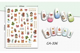 Nail art 3D stickers decal Christmas candy snowman candles Christmas gifts CA336 - £2.50 GBP