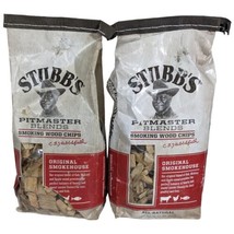 Wood Chips for Smoking Smokehouse Stubbs Pitmaster Blends 2 bags BBQ 180 NATURAL - £35.18 GBP