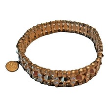 Stella &amp; Dot Gold-Toned and Crystal Stretch Bracelet Retired - £18.71 GBP
