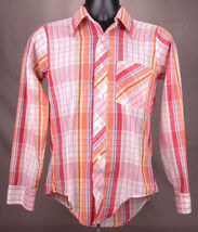 Vtg KAYNEE Western Shirt-Plaid-Size 18-Multi Color-Button Up-Cowboy Ranc... - $37.49