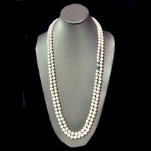 Natural Akoya Pearl Diamond Necklace 60.5&quot; 18k WG 8 mm Certified $7,950 307925 - £3,956.12 GBP