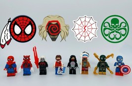 8pcs/set Spider-Man Mix Heroes Marvel Peter Parker Silk Knull Custom Minifigures - £13.51 GBP