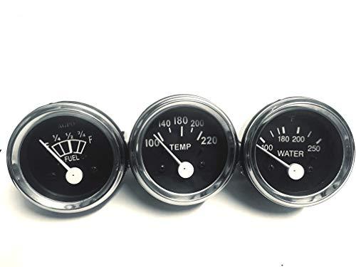 Electrical Water Temperature, Temperature, Fuel Gauge set in Black Face ... - $44.85