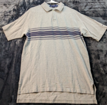 Ralph Lauren Polo Sport Beige Polo Shirt Mens Large Knit 100% Cotton Slit Collar - £9.75 GBP