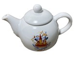 Harry Potter Hogwarts Mini Porcelain Teapot 5oz With Lid White Graphic P... - $13.73