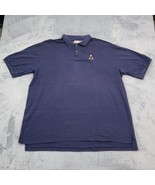 Disney Mickey Mouse Shirt Mens XXL Logo Navy Blue Polo 100% Cotton Vintage - £20.60 GBP
