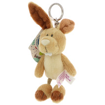 NICI Rabbit Bunny Brown Stuffed Animal Beanbag Key Chain 4 inches 10 cm - $11.50