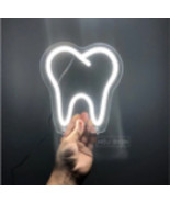 LED Sign Tooth Shaped Interior Design Dental Office - £107.51 GBP