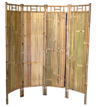 Bamboo 4-Panel Screen Tiki Room Divider Patio Deck or Interior - £216.83 GBP