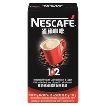 5 X Nescafé 1+2 Instant Coffee with Whitener &amp; Sugar  10 packets / 150g Each Box - £22.78 GBP
