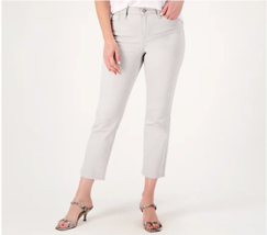 Laurie Felt Wave Denim 5-Pocket Crop Straight Jeans (Grey, 20W) A282085 - £21.64 GBP