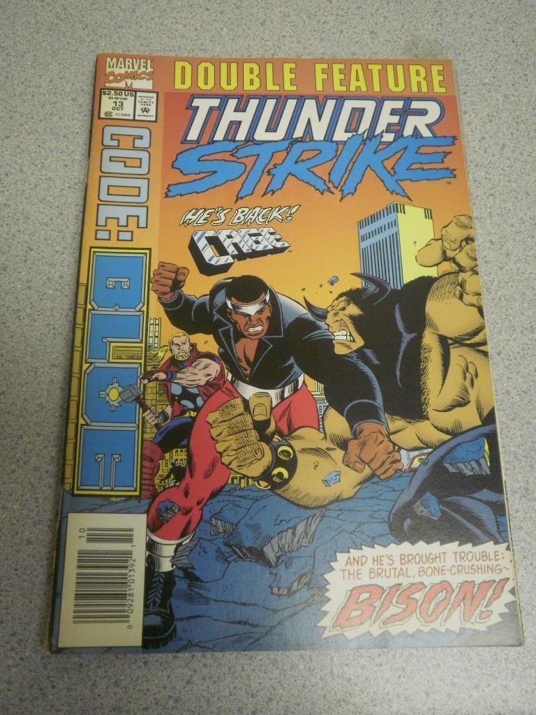 VINTAGE COMIC- MARVEL DOUBLE FEATURE- THUNDERSTRIKE/CODE BLUE- NO.13- GO... - $2.65
