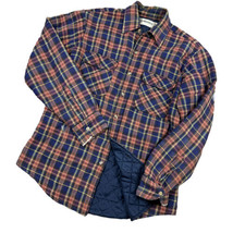 Vintage St. Johns Bay Work Shirt Medium Multicolor Quilted Flannel Distressed - £20.81 GBP