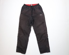 Vintage 90s Umbro Mens Size Medium Thrashed Spell Out Lined Soccer Pants... - $29.65