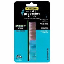 Professional Dog Grooming Comb Rainbow Steel Greyhound Tool Face and Finishing - £15.69 GBP