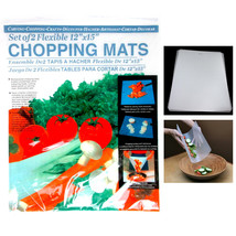 2 Flexible Chopping Mats Kitchen Fruit Vegetable Plastic Cutting Board Camp New - £15.97 GBP