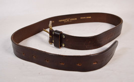 Emporio Armani Mens Leahter Belt Brown 85 34 Italy - £64.30 GBP