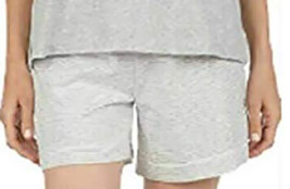 Carole Hochman Womens Solid Shorts Color-Grey/White Size-Medium - $35.00