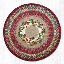 Earth Rugs RP-390 Cranberries Round Patch 27&quot; x 27&quot; - £39.56 GBP