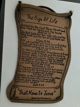 Leather Wall Sign Religious Spiritual The Signs Of Life - $10.40