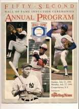 1991 Baseball Hall Of Fame Induction Program Perry Jenkins Carew - £26.77 GBP