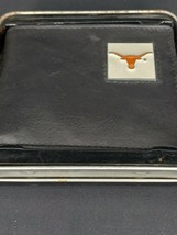 Texas Longhorns NCAA Black With Pewter Logo Leather Billfold - $25.74