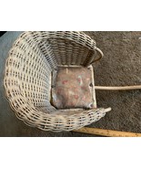 Baby Carriage Buggy Antique Doll Wicker Stroller - £137.20 GBP