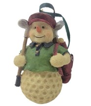   Vintage Golfer Christmas Snowman  Ornament - £7.96 GBP