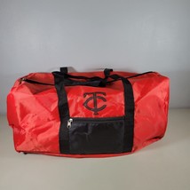 Minnesota Twins Duffle Bag MLB Baseball Bag Red Black Shoulder Bag Nylon - £14.93 GBP