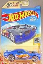 2018 Hot Wheels #288 50th Race Team 6/10 &#39;70 PONTIAC FIREBIRD Blue w/50th wheels - £5.84 GBP
