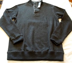 Men&#39;s Covington Barclay 1/4 Mock Neck Sweater Shirt SMALL Charcoal NEW W... - £16.30 GBP