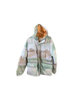Urban Outfitters BDG Womens Size M Puffer Coat Mountain Print Winter Jacket - £42.82 GBP